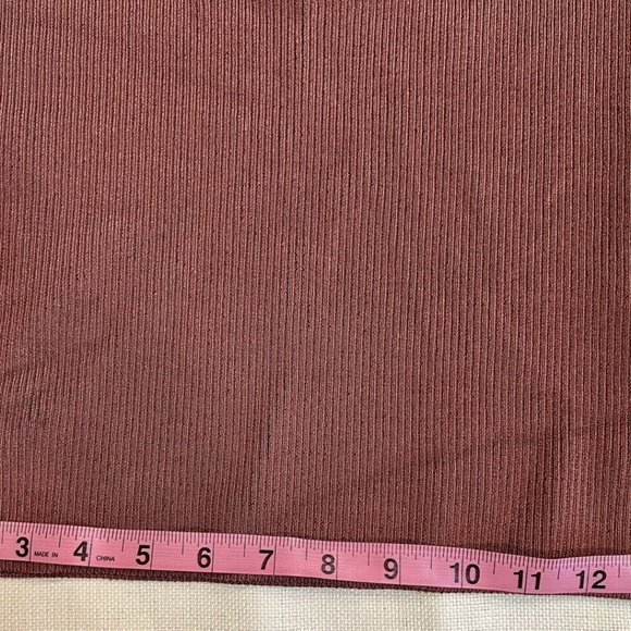 ET OCHS Emily Knit Zipper Top Ribbed Polo Tank Clay Brown Half Zip $695 Large - Picture 8 of 16